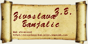 Živoslava Banjalić vizit kartica